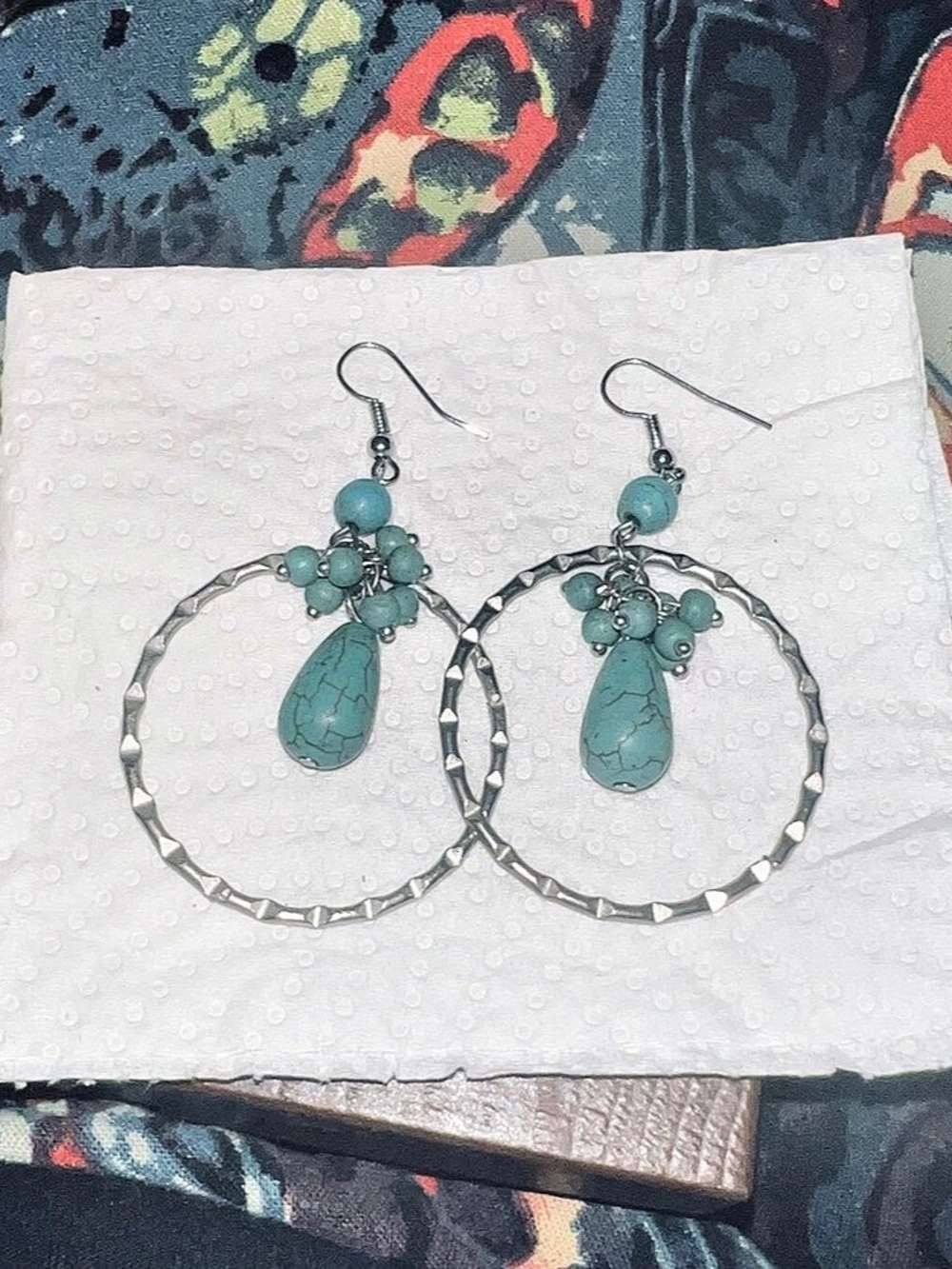 Turquoise Hoop Earrings